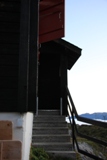 Wind und Schnee geschtzter Eingang